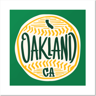 Oakland California Hand Drawn Script Posters and Art